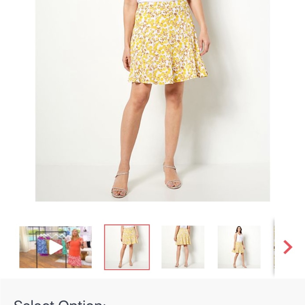 Susan graver2xl skort! Yellow! Excellent condition worn twice